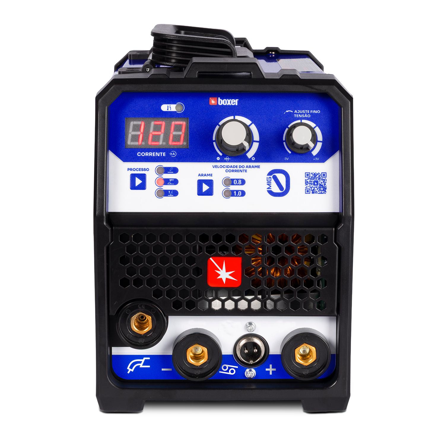 Máquina de Solda Inversora Multiprocesso MIG 0 Sem Gás TIG/MMA 120A Bivolt BOXER-99085 - Imagem 2